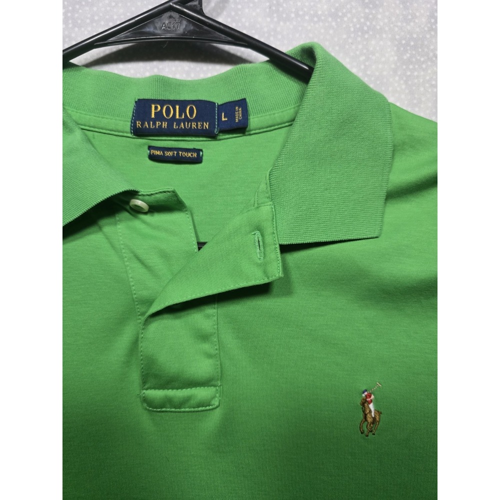 Polo Ralph Lauren Pima Soft Touch Green Men's Large Polo Horse Logo
